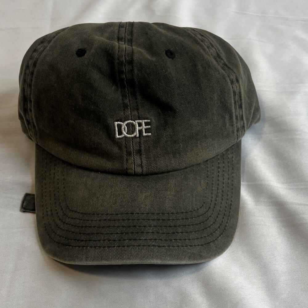 DOPE Black Baseball Cap One Size Adjustable Solid Casual Fall Spring Summer